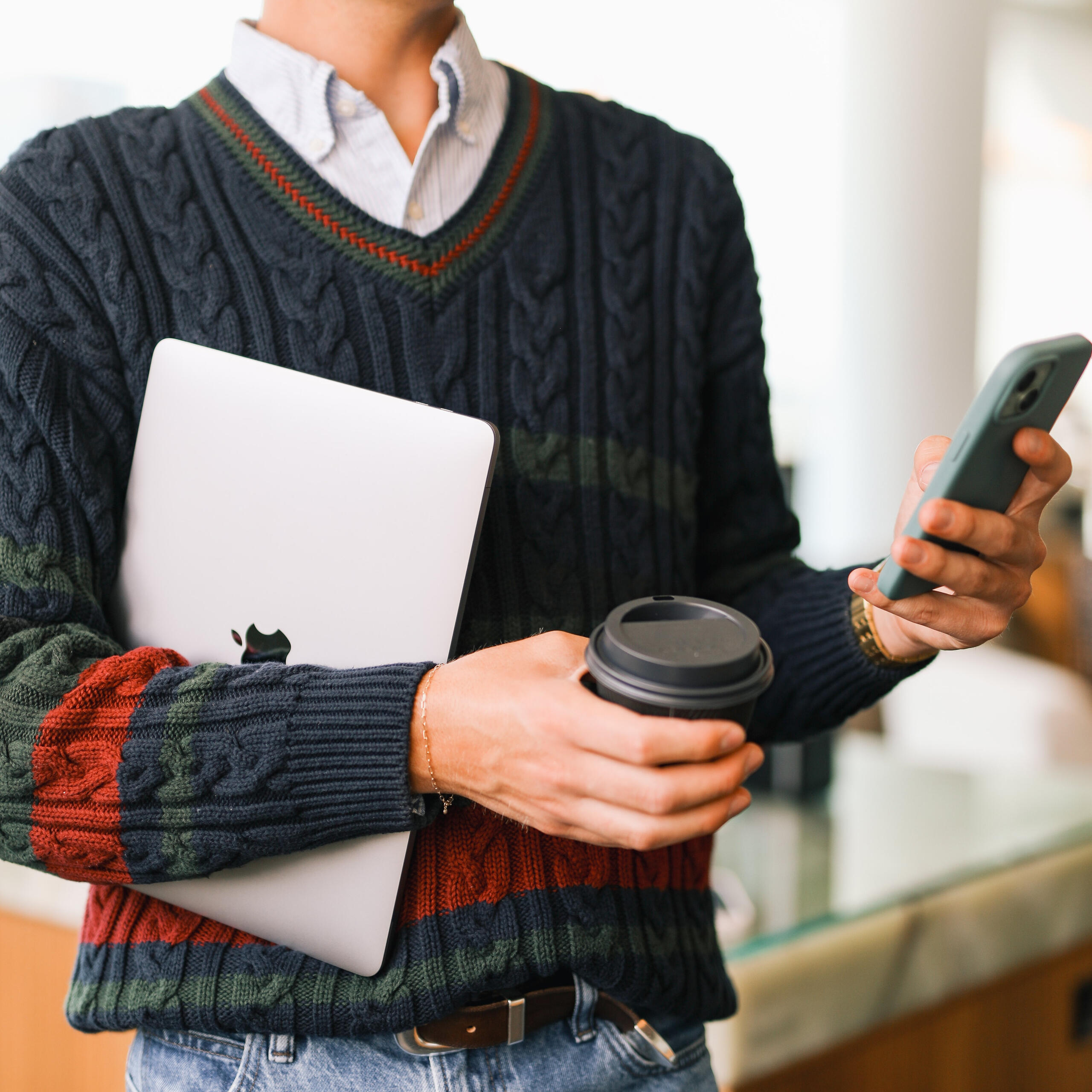 professional recruiter with laptop computer